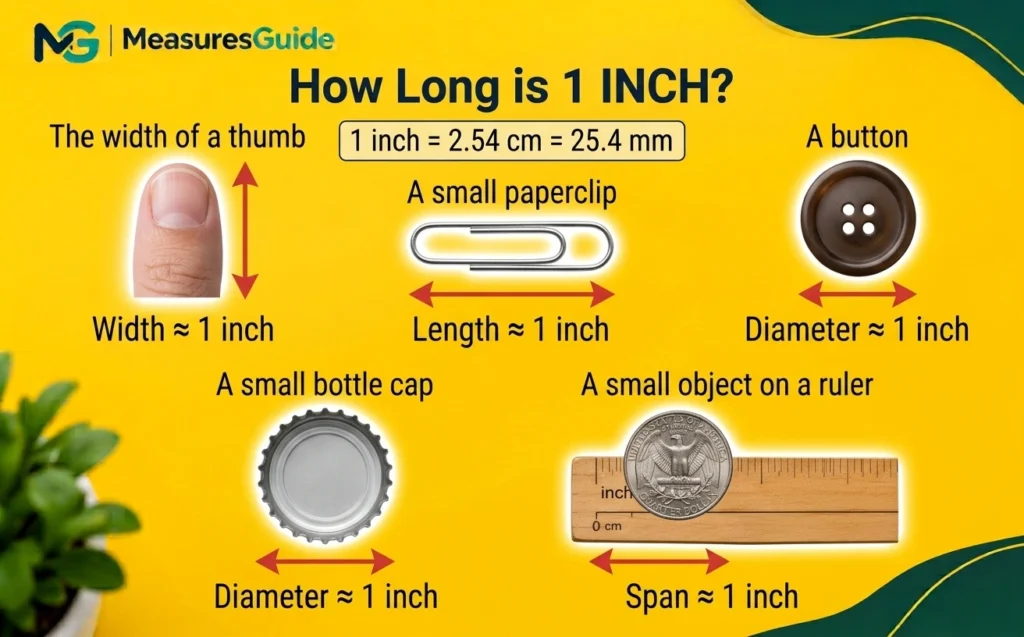 how long is 1 inch