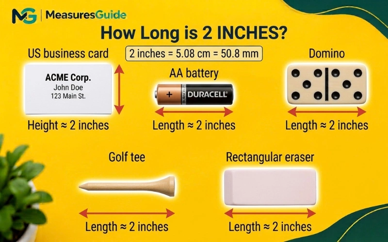 how long is 2 inches